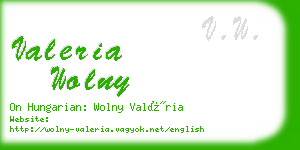 valeria wolny business card